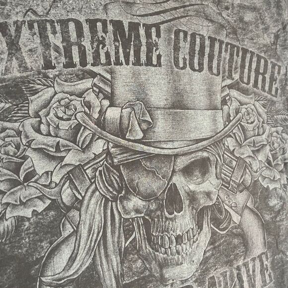 🔥☠️ Y2K XTREME COUTURE Affliction Style Skull Graphic Tee Men Size Large - EUC - Picture 5 of 9